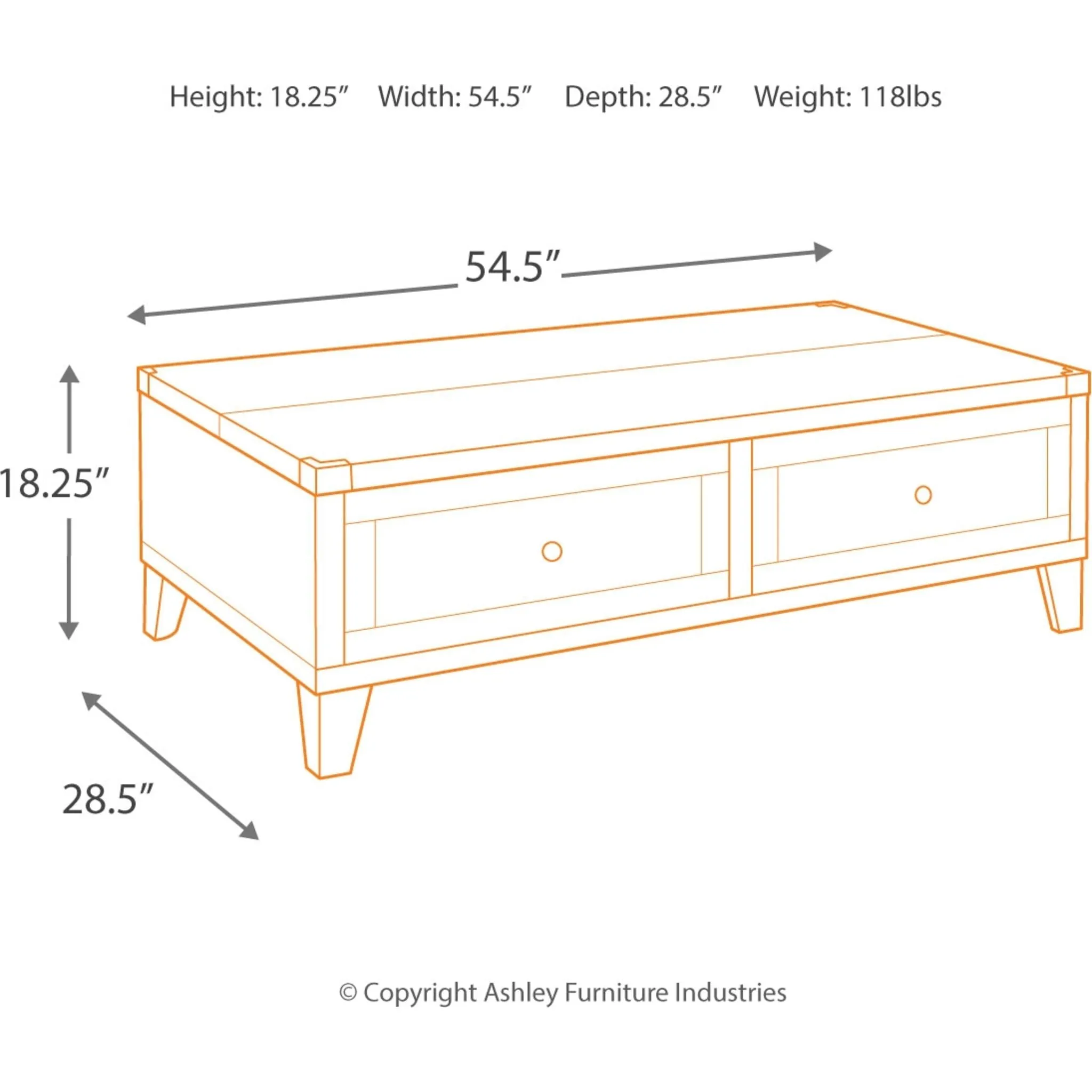 Todoe Coffee Table - Dark Gray