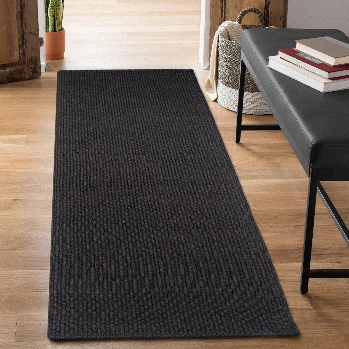 Trans-Ocean AVALON Indoor/Outdoor Power Loomed Polypropylene Durable Area Rug  - Charcoal