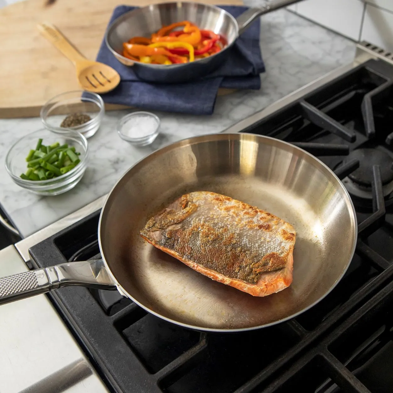 Tri-Ply Stainless Steel Frying Pan Set of 2