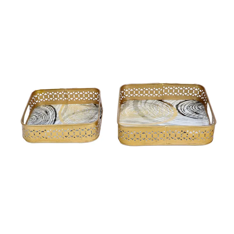 Tyla Abstract Serving Tray - Set Of Two