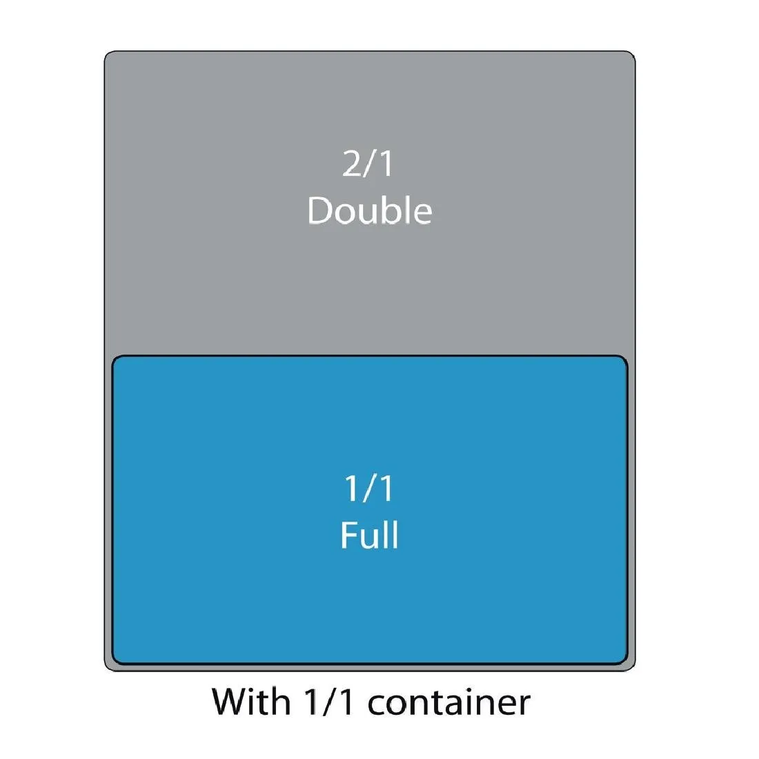 U454 Vogue Polycarbonate 1/1 Gastronorm Container 65mm Black