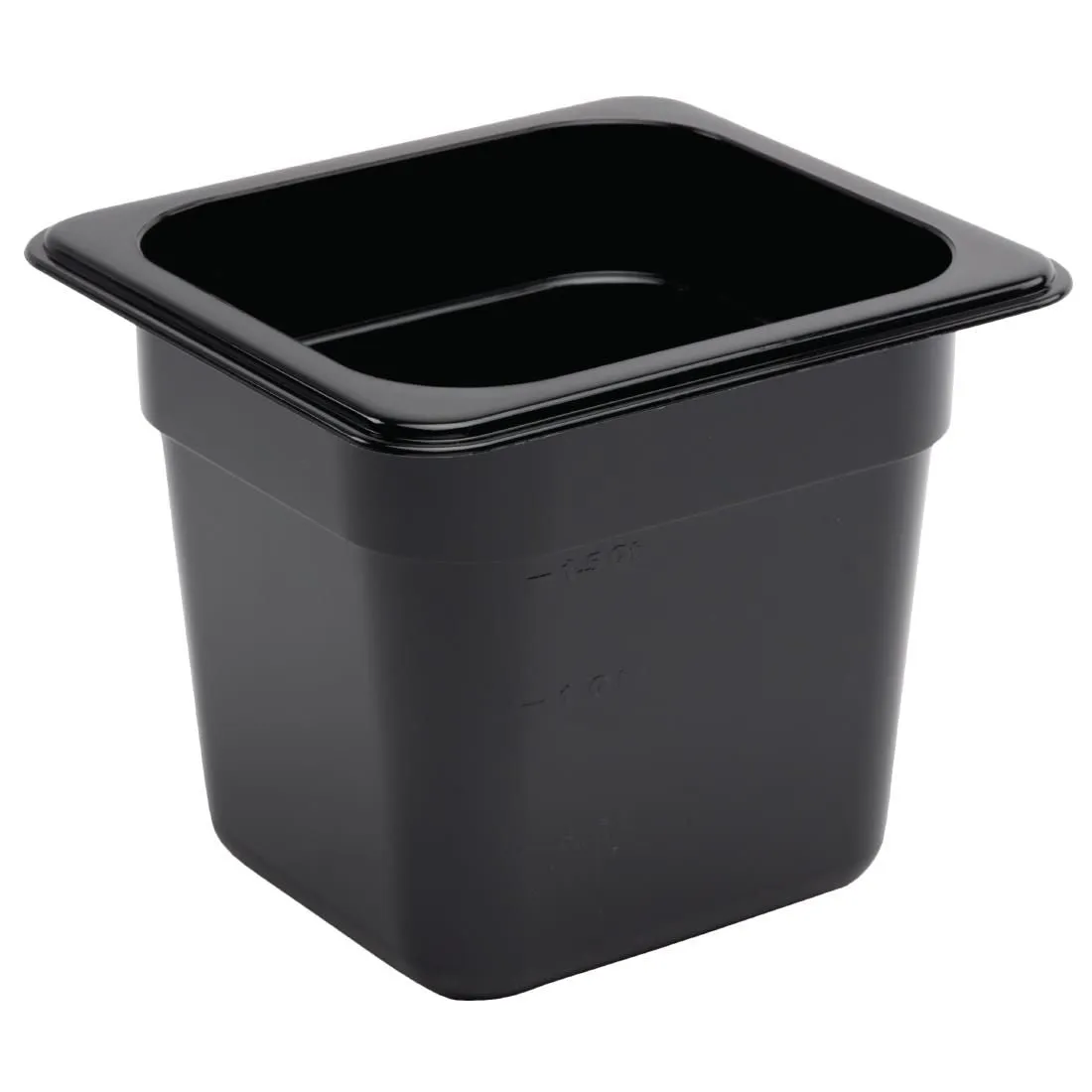 U471 Vogue Polycarbonate 1/6 Gastronorm Container 150mm Black