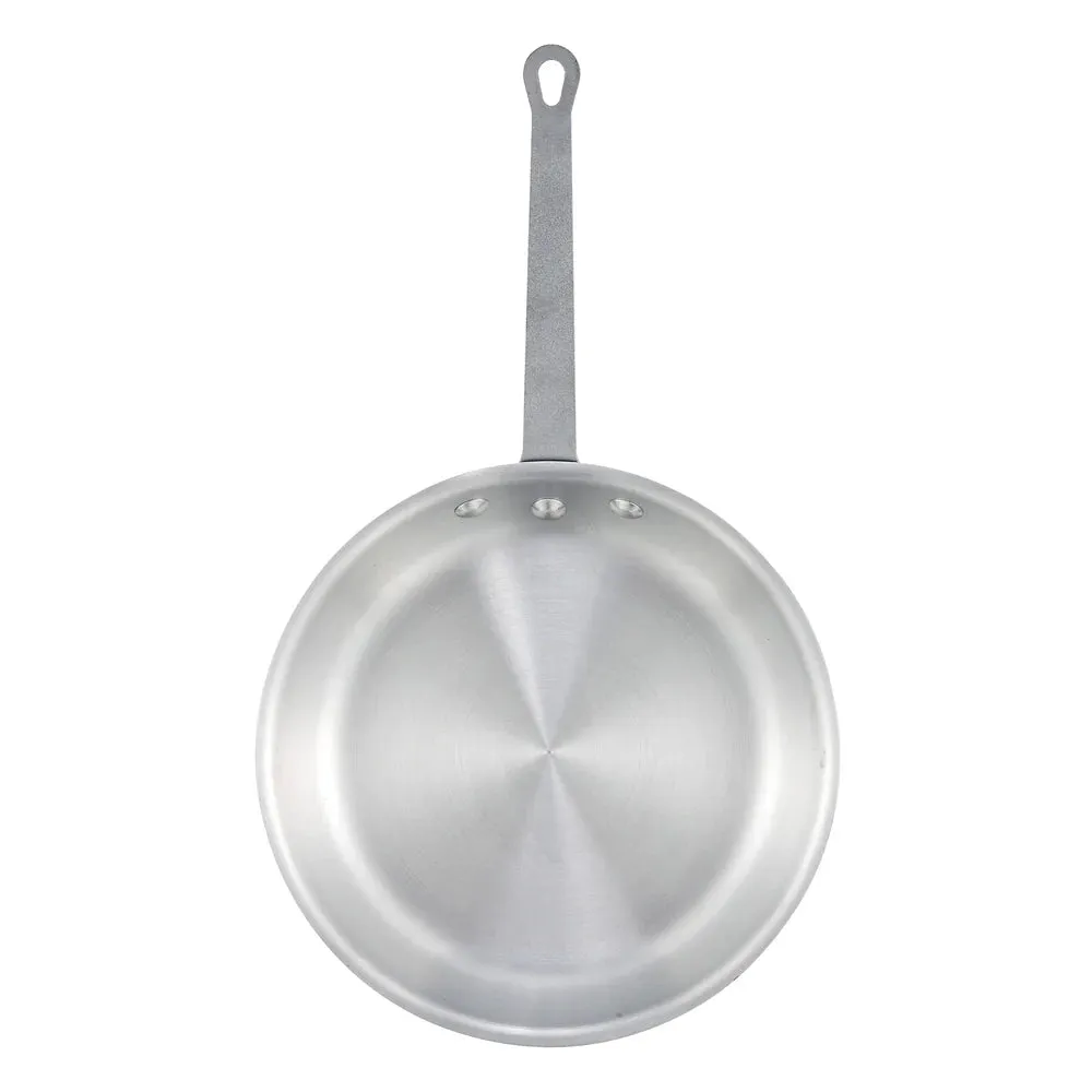 Winco AFP-12A 12" Aluminium Fry Pan, Gladiator, Natural Finish