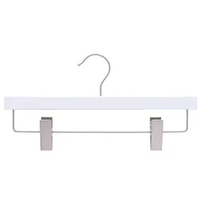 Wooden Skirt Hangers, Whitewash 14" 100 Per Case