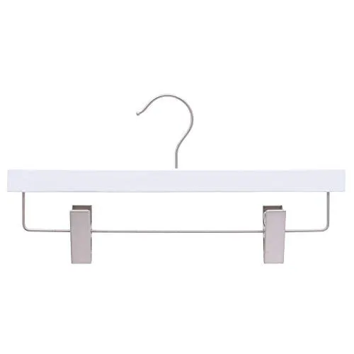 Wooden Skirt Hangers, Whitewash 14" 100 Per Case